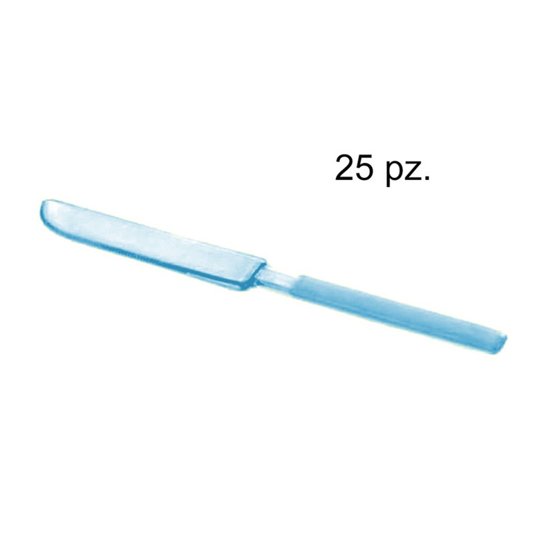 CUCHILLO ACRILICO AZUL 25 PZ