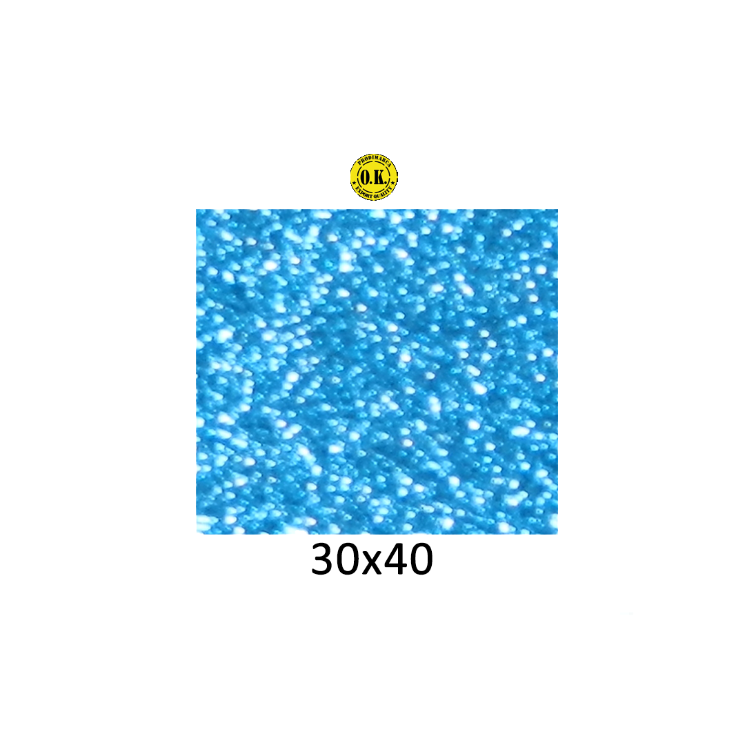 FOAMY ESCARCHADO 30X40 AZUL TURQUESA OK