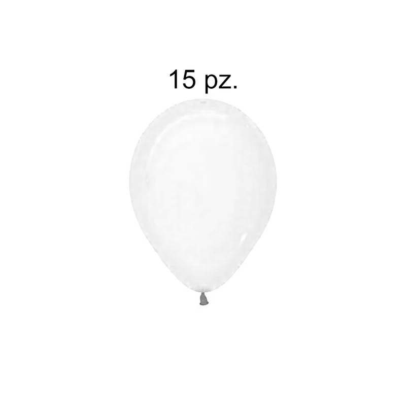 GLOBOS R12 TRANSPARENTE 15 PZ