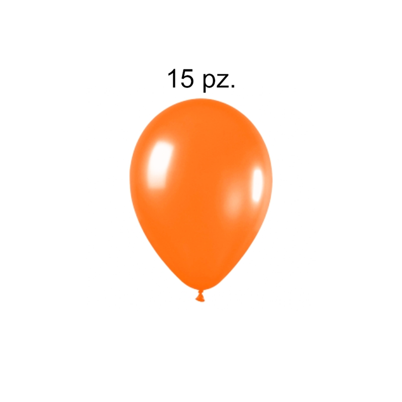GLOBOS PERLADOS R12 NARANJA 15 PZ 