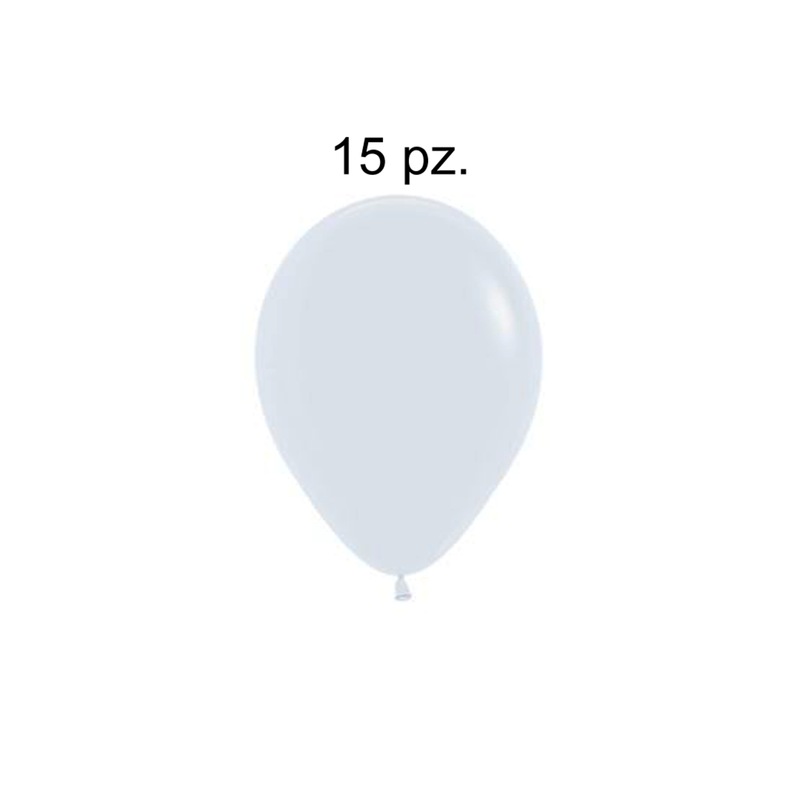 GLOBOS PERLADOS R12 BLANCO 15 PZ 