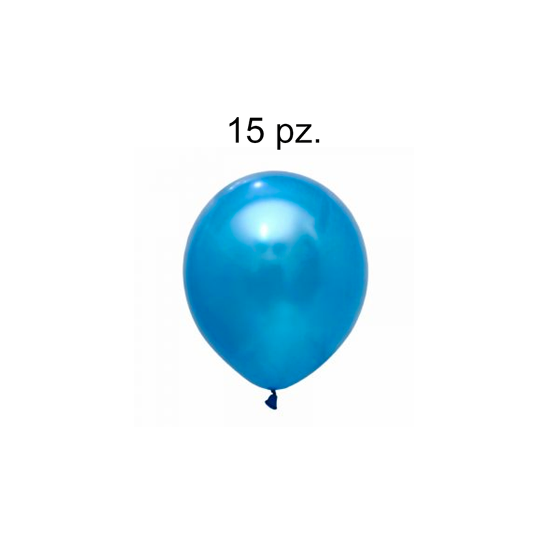GLOBOS PERLADOS R12 AZUL REAL 15 PZ 