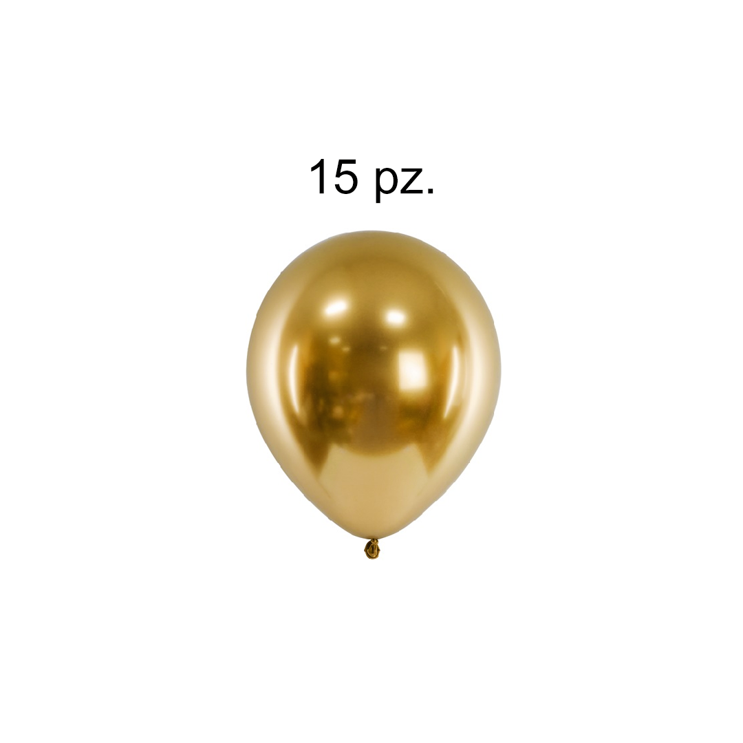 GLOBOS PERLADOS R12 DORADO 15 PZ 