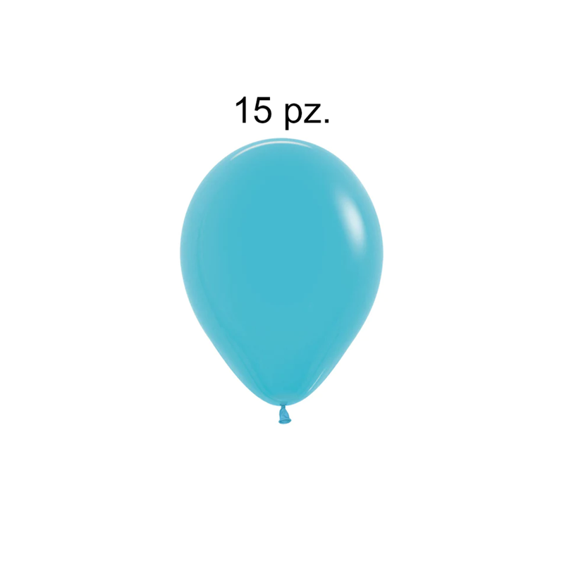 GLOBOS PERLADOS R12 AZUL CARIBE 15 PZ
