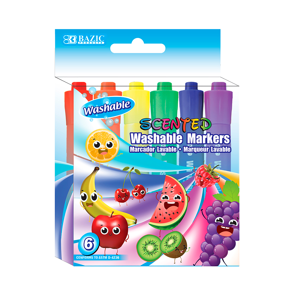 MARCADOR DE AGUA C/OLOR 6PZ BAZIC