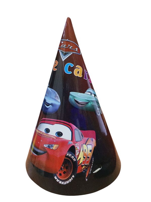 GORRO CONO CARS PAQ 8 UNID