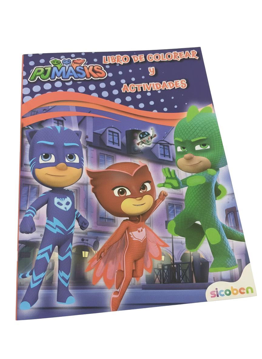 LIBRO DE COLOREAR Y ACTIVIDADES SICOBEN PJ MASKS 2 (E)