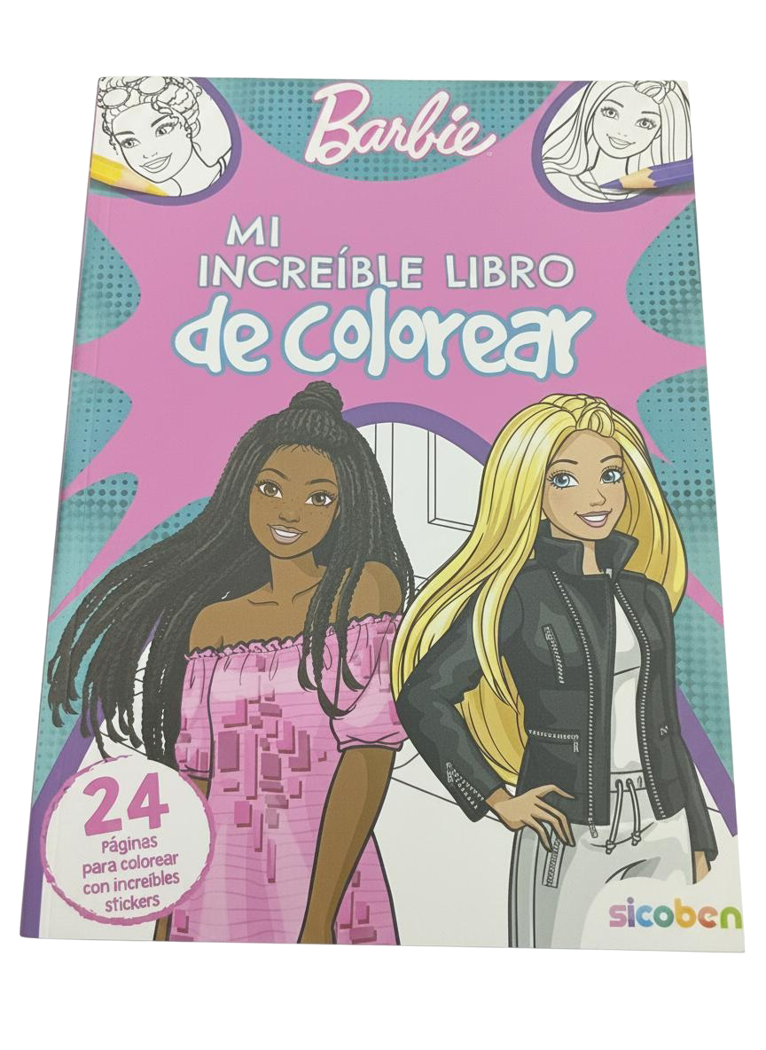 LIBRO DE COLOREAR SICOBEN BARBIE C/STIKERS 2 (E)