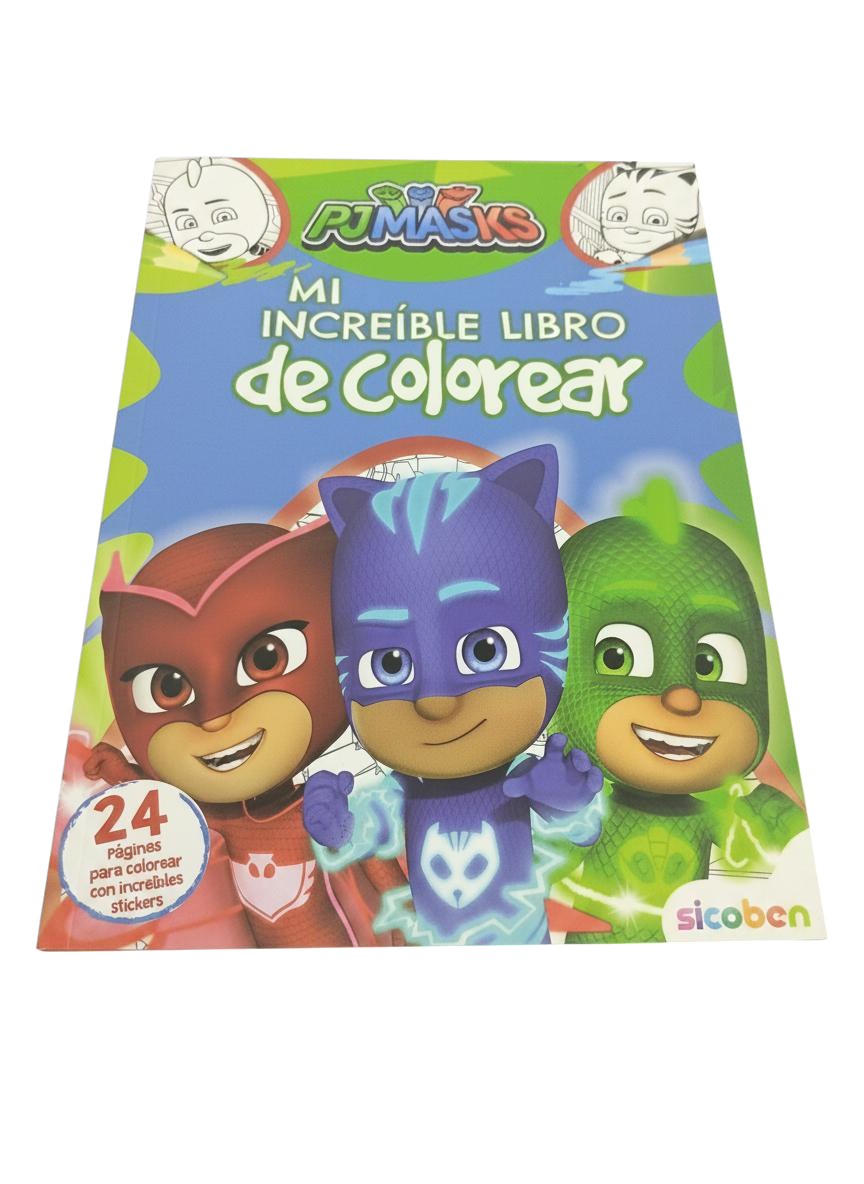 LIBRO DE COLOREAR SICOBEN PJMASKS C/STICKERS 2 (E)