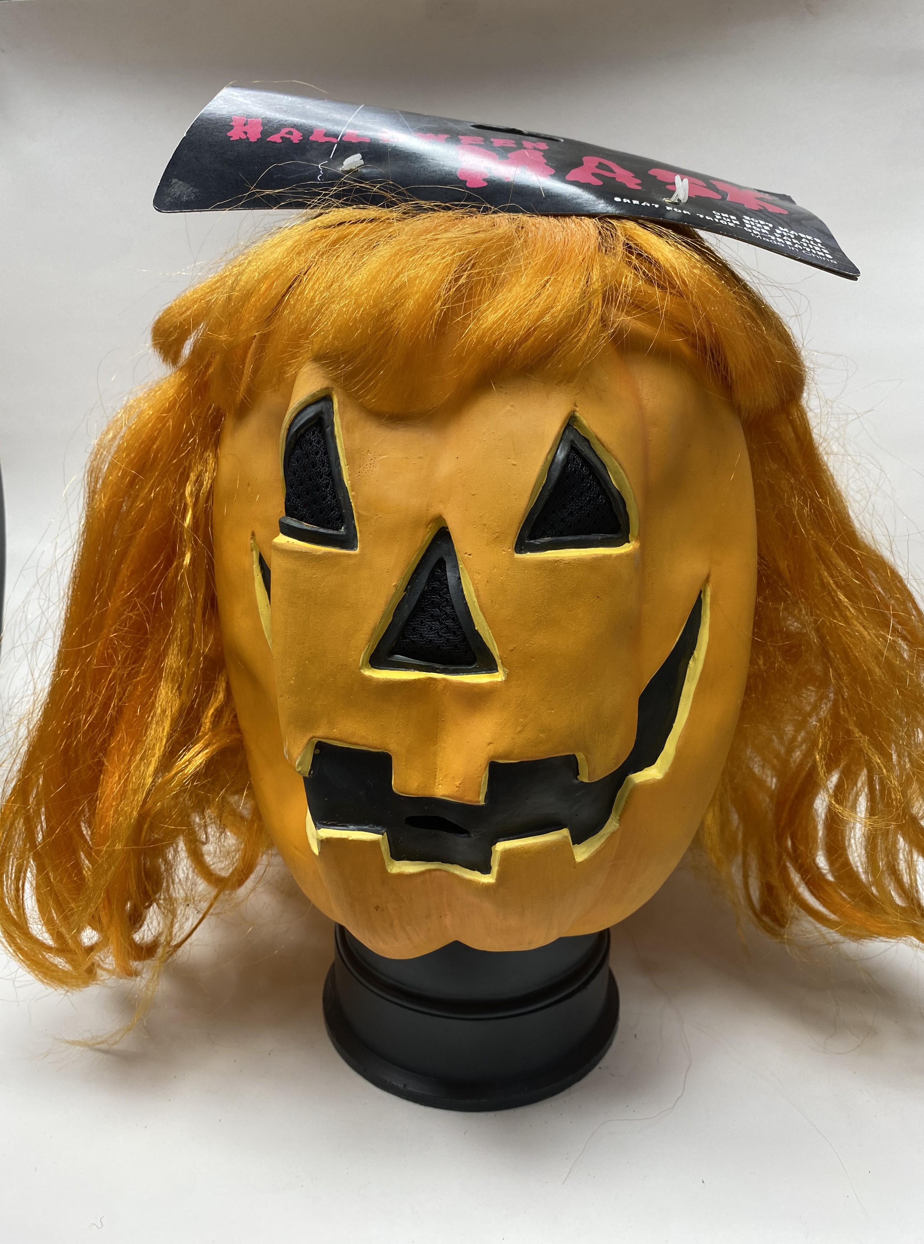 MASCARA LATEX CALABAZA CABELLO NARANJA