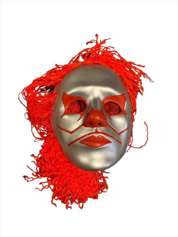 MASCARA PLASTICA KISS GRIS/ROJO