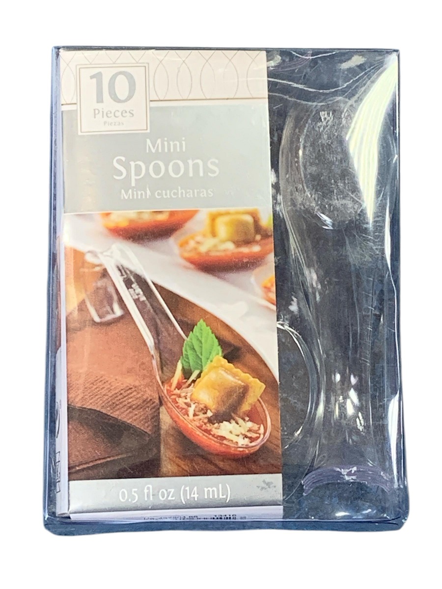 MINI CUCHARA ACRILICO 14ML 10 PZ