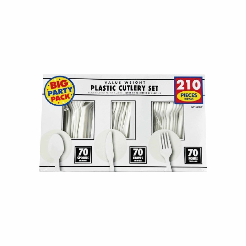 SET DE CUBIERTOS PLASTICOS 210 PZ