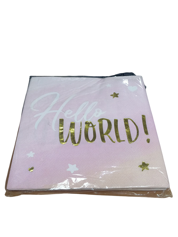SERVILLETAS 33 X 33 ROSA WORLD 16 PZ