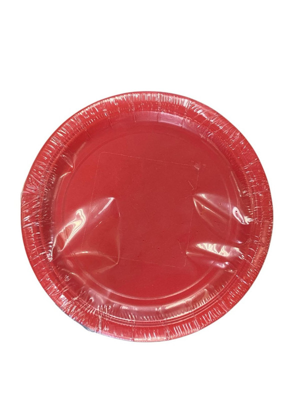 PLATOS DE CARTON ROJO 7' 20 PZ