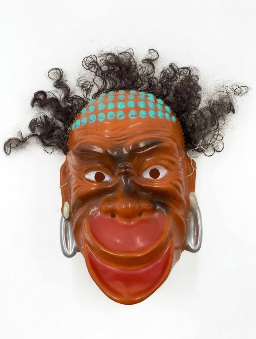 MASCARA PLASTICA CANIBAL MARRON