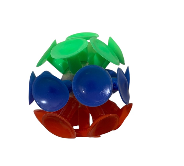 PELOTA CON VENTOSAS (verde, azul y rojo)