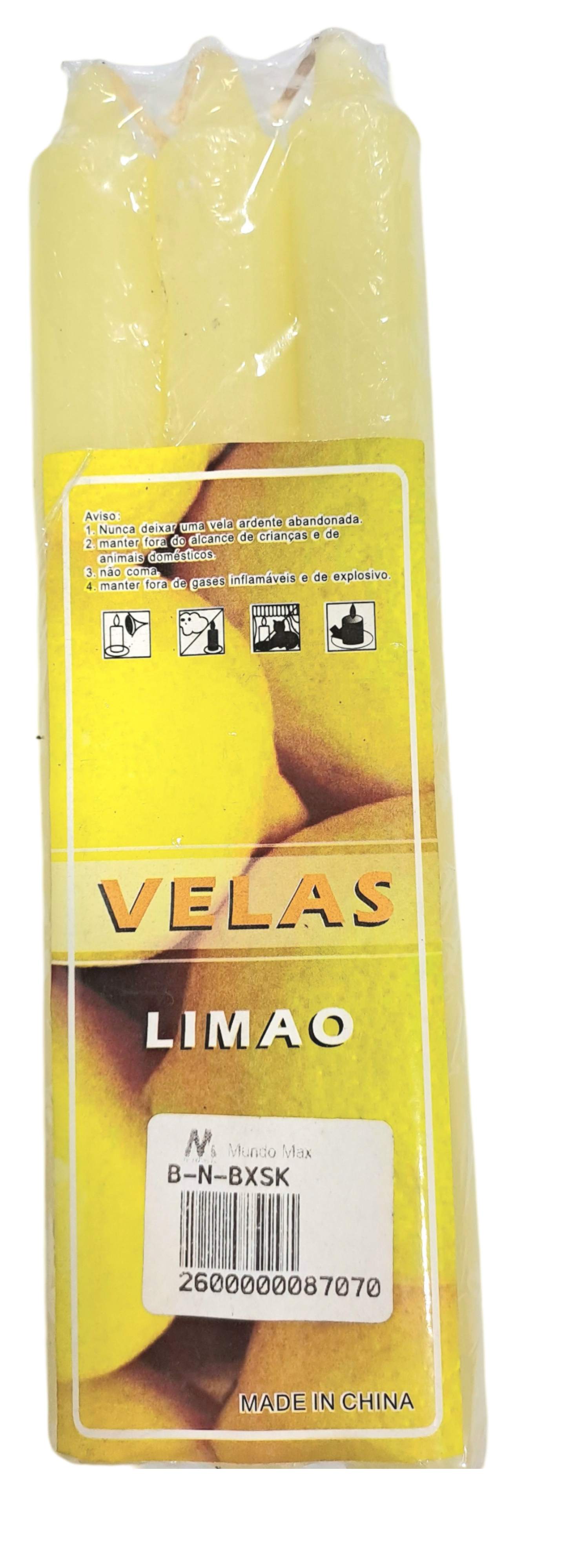 VELAS AROMATICA LIMON MUNDOMAX