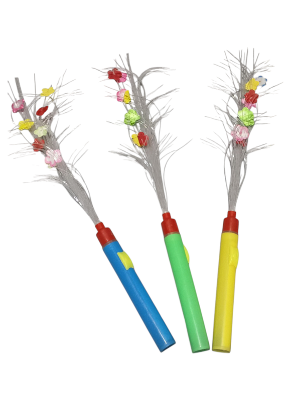 LINTERNA FIBRA OPTICA FLORES MULTICOLOR