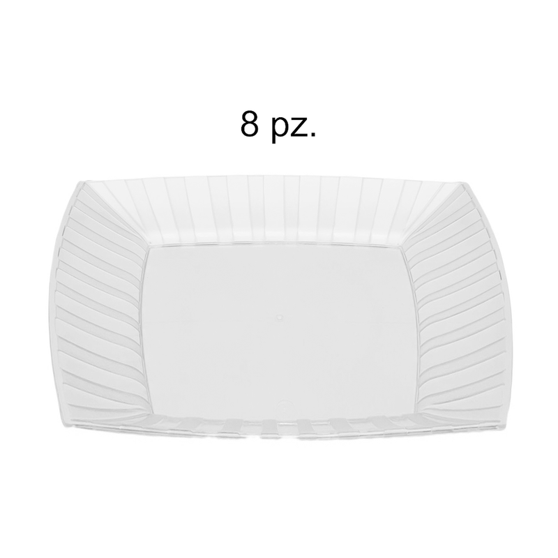 PLATO ACRILICO CUADRADO 7" 8 PZ