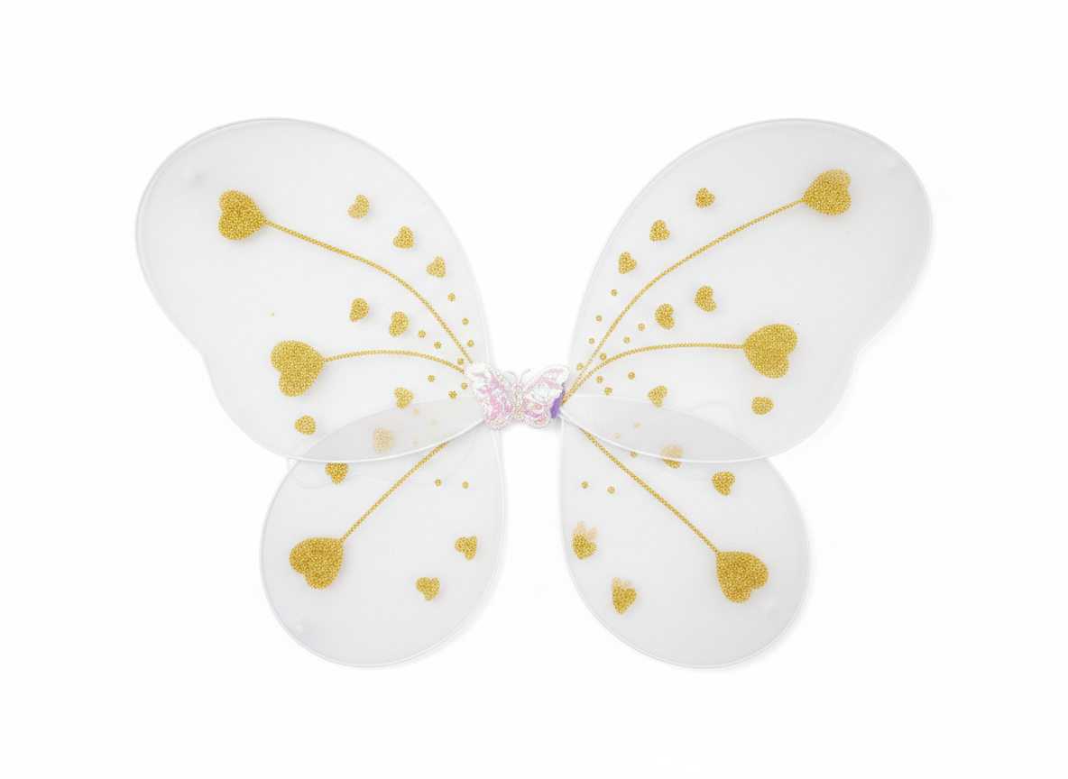 ALAS DE MARIPOSA CON MARIPOSA Y ESCARCHA CORAZON