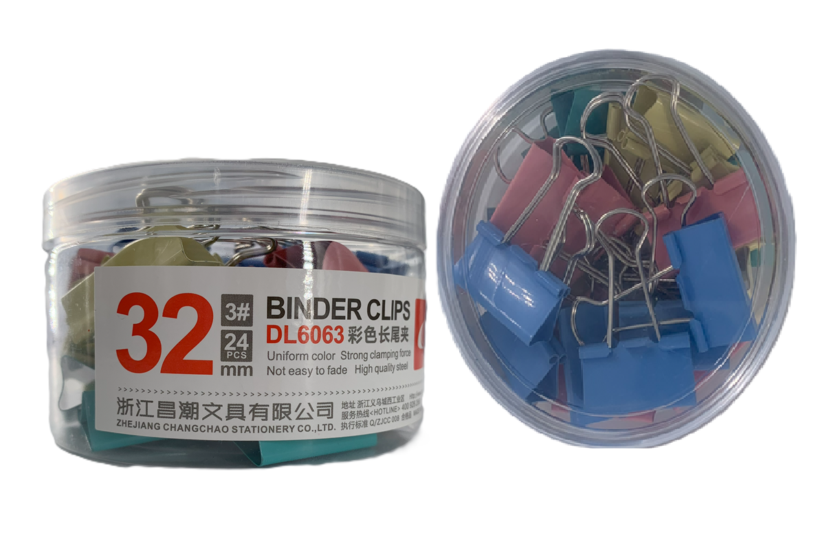 GANCHO DBL CLIPS 32MM 24UND UNICOLORES DL