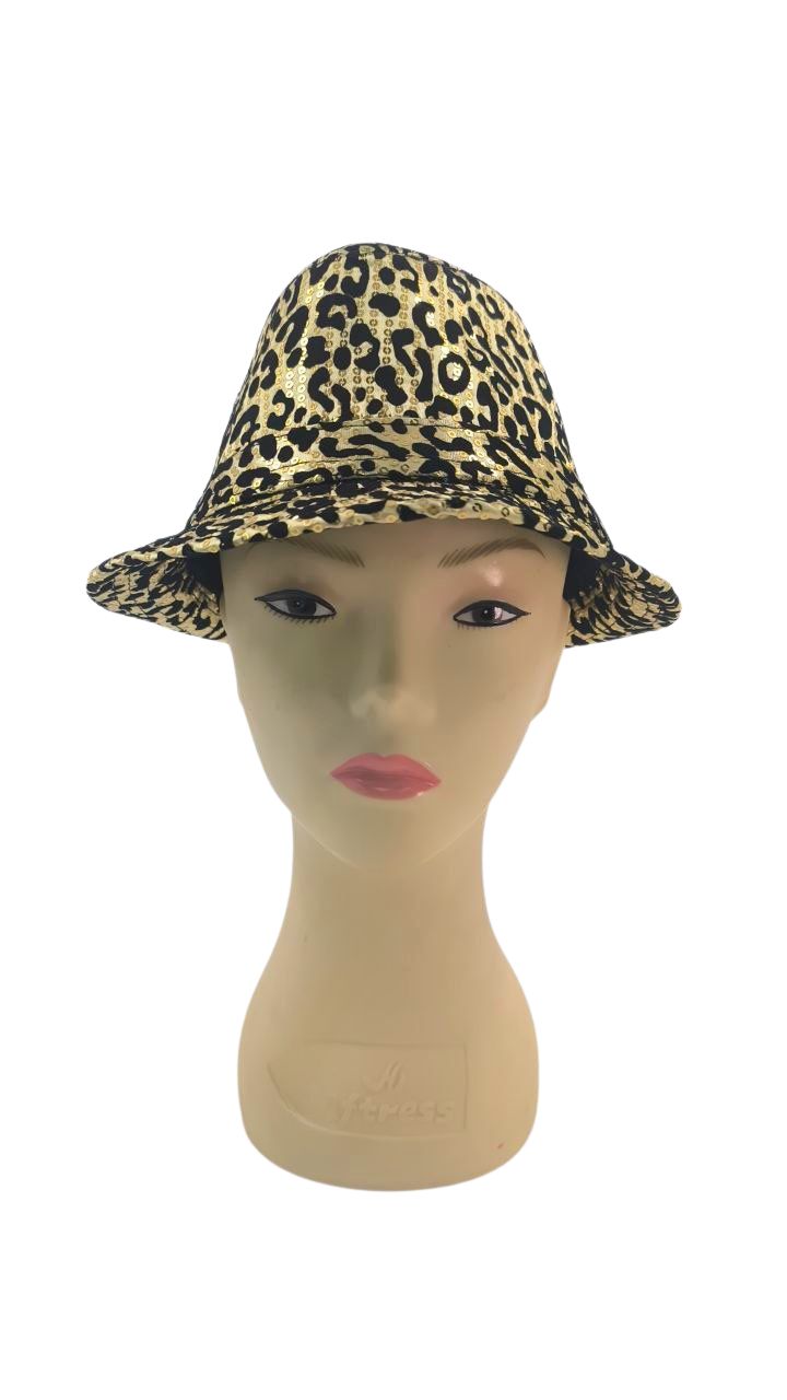 SOMBRERO GANGSTER DE TELA ANIMAL PRINT