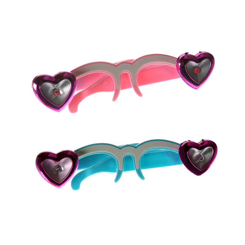 LENTES CON LUZ CORAZON MULTICOLOR