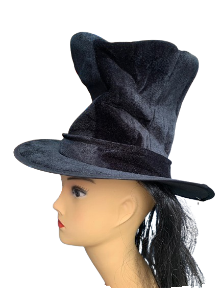 GORRO ALTO DE TELA CON MECHONES