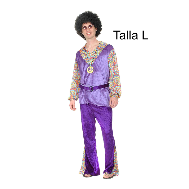 DISFRAZ HOMBRE HIPPIE T L