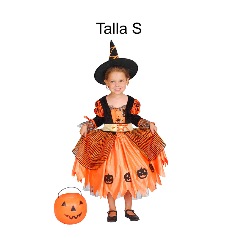 DISFRAZ BRUJITA CALABAZA BEBE T S
