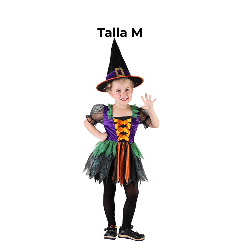 DISFRAZ BRUJITA ARCOIRIS BEBE T M