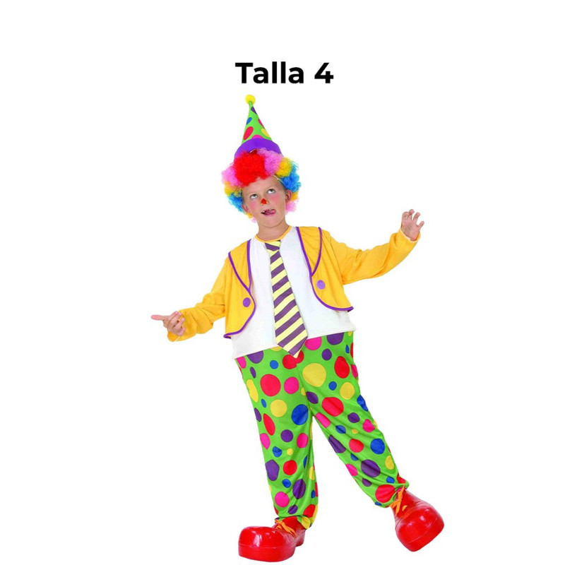 DISFRAZ PAYASO NINO T 4