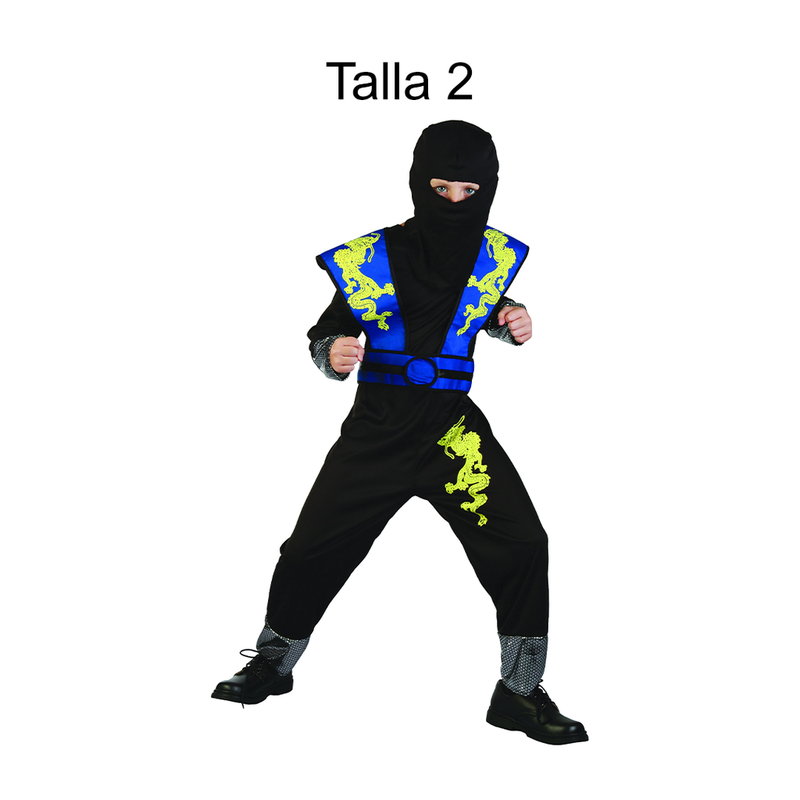 DISFRAZ NINJA NINO T 2 AZUL