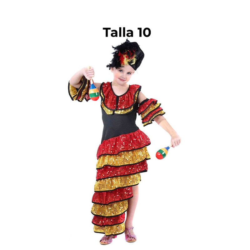 DISFRAZ RUMBERA NINA T 10