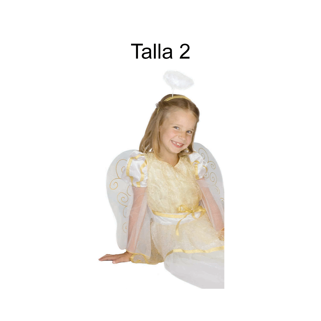 DISFRAZ ANGEL LUJO NINA T 2
