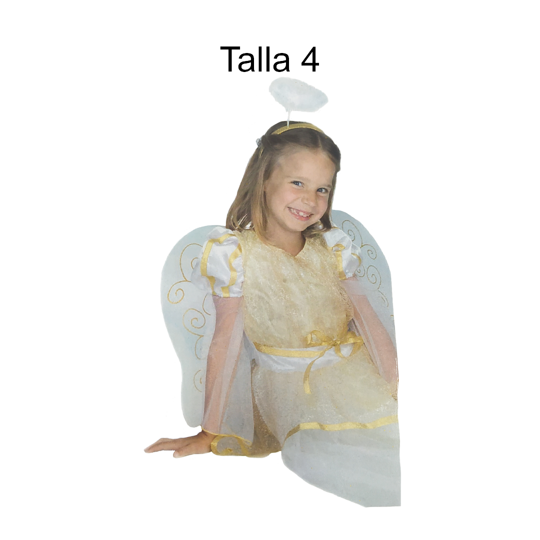 DISFRAZ ANGEL LUJO NINA T 4