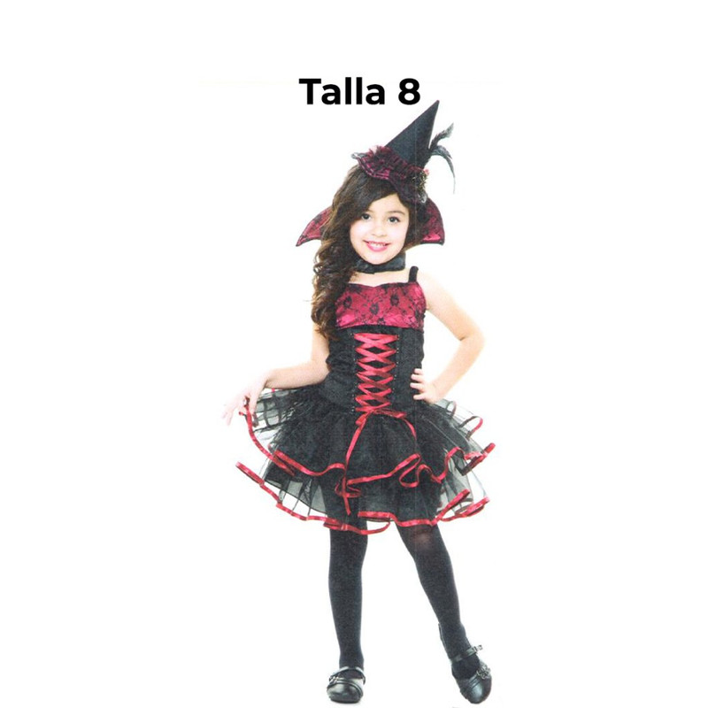 DISFRAZ VAMPIRESA NINA T 8 FCCK0003.8