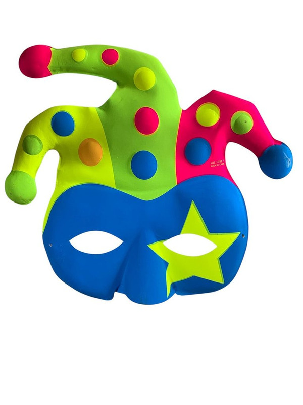 ANTIFAZ PLASTICO ARLEQUIN DE COLORES