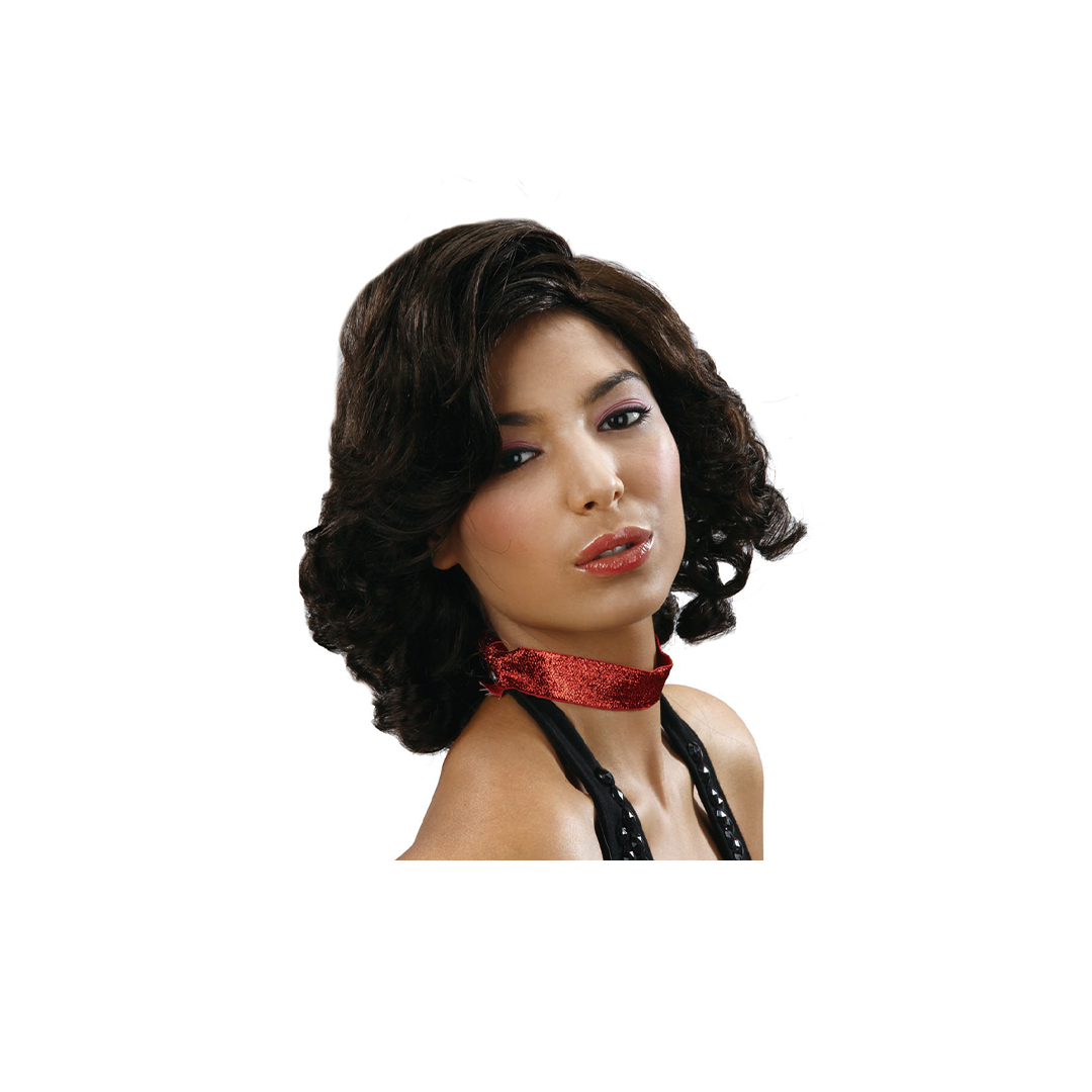 PELUCA CORTA ONDULADA NEGRA FMUN0002.1