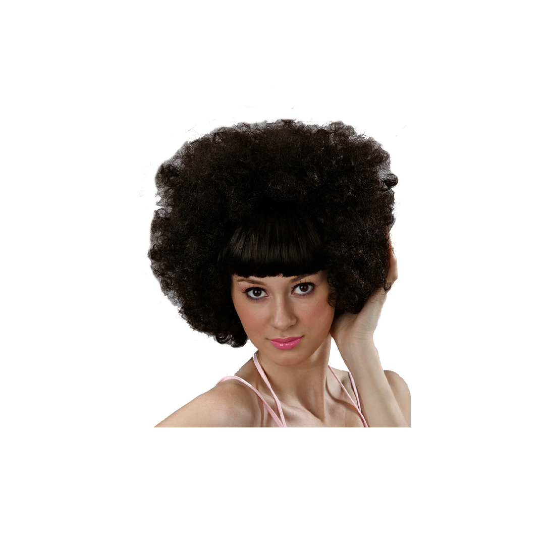 PELUCA AFRO CON POLLINA NEGRA