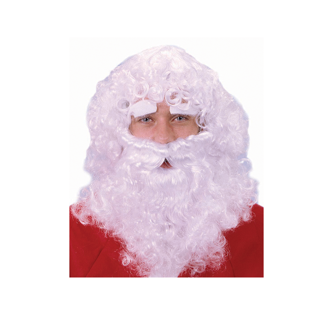 PELUCA Y BARBA SANTA RIZADA BLANCA