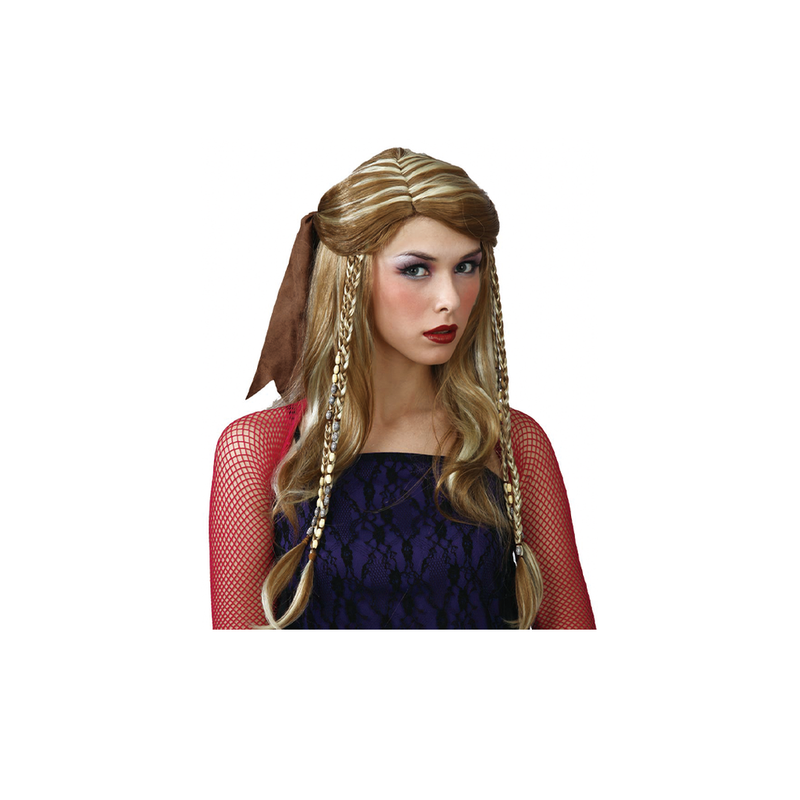 PELUCA LARGA DOS TRENZAS