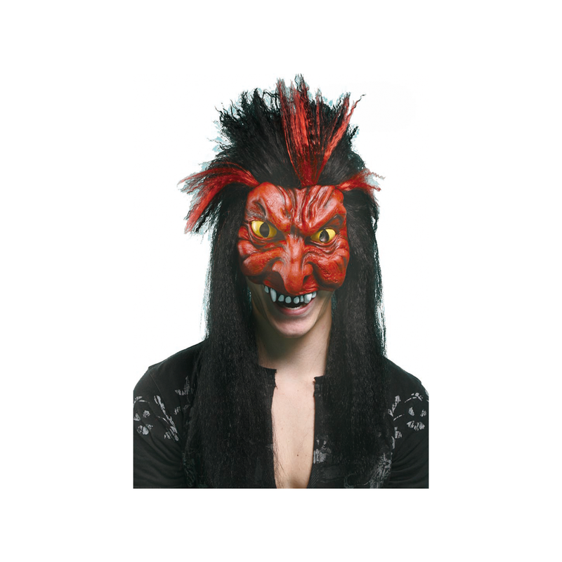 MASCARA LATEX DIABLO ROKERO ROJO