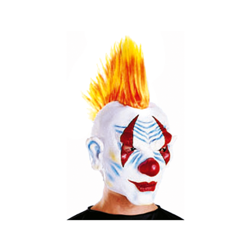 MASCARA LATEX PAYASO PUNK MULTICOLOR