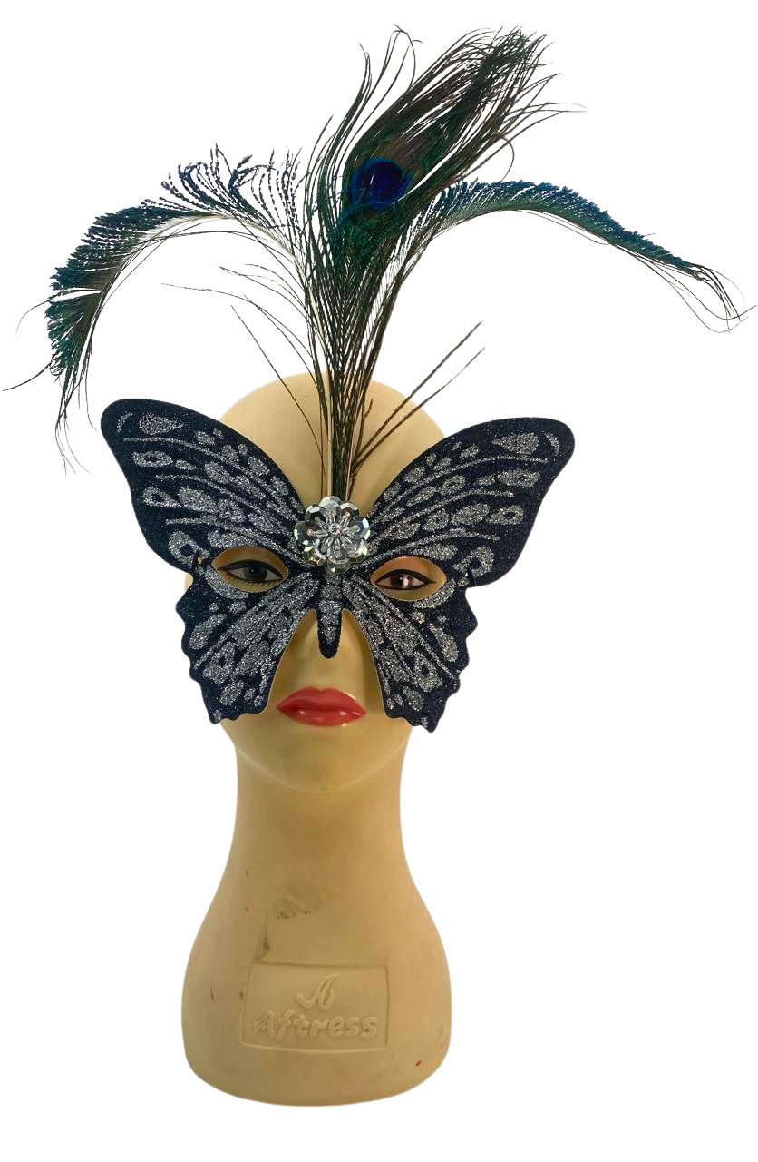 ANTIFAZ RIGIDO MARIPOSA Y PLUMAS