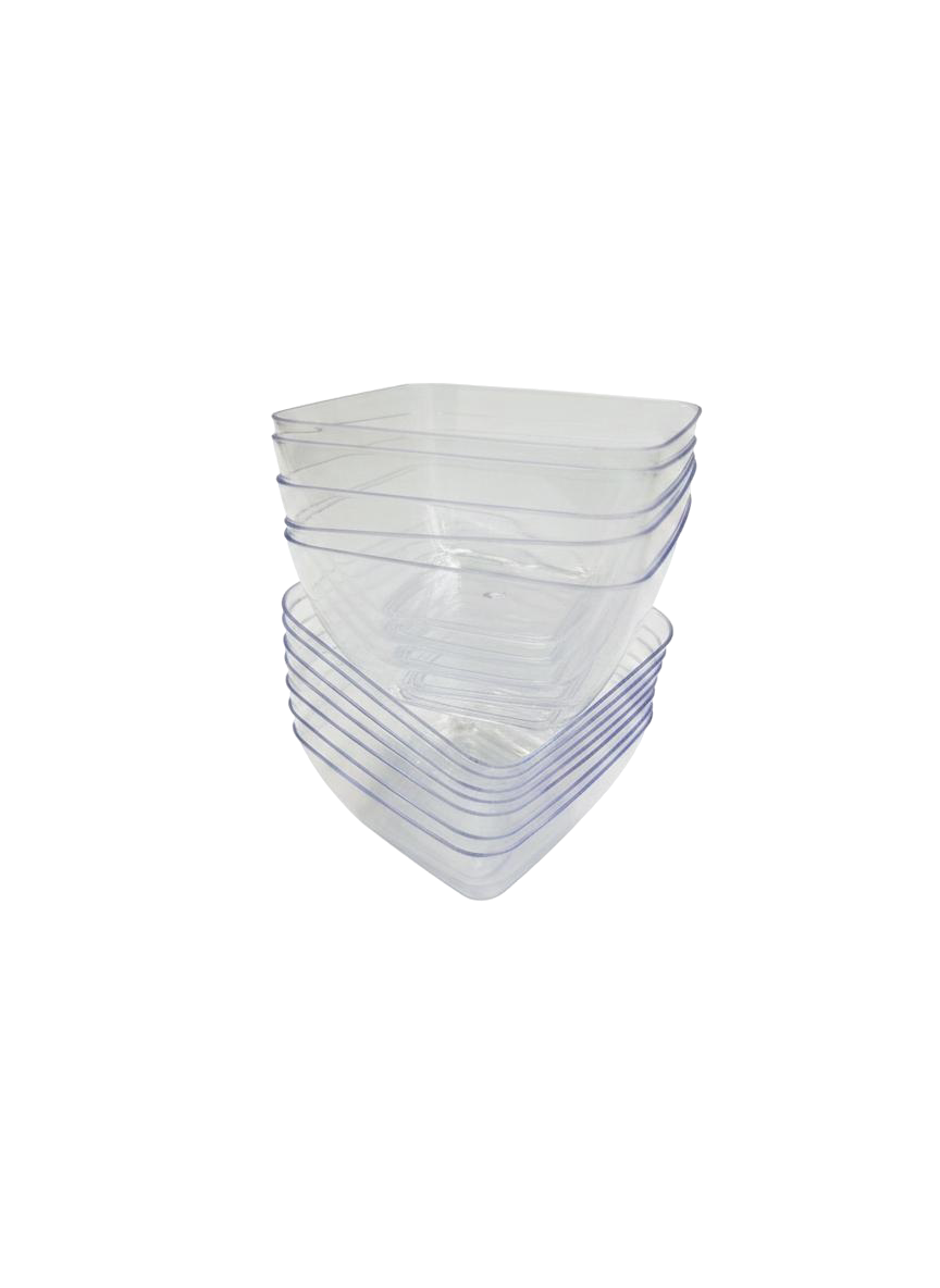 MINI ENVASE ACRILICO CUADRADO 12 PZ