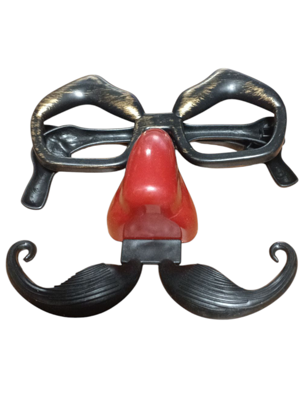 LENTES CON NARIZ ROJA Y BIGOTES