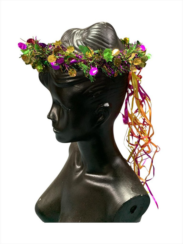 CORONA HAWAIANA METALIZADA MULTICOLOR