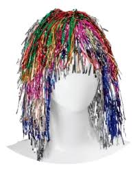 PELUCA METALIZADA CORTA MULTICOLOR